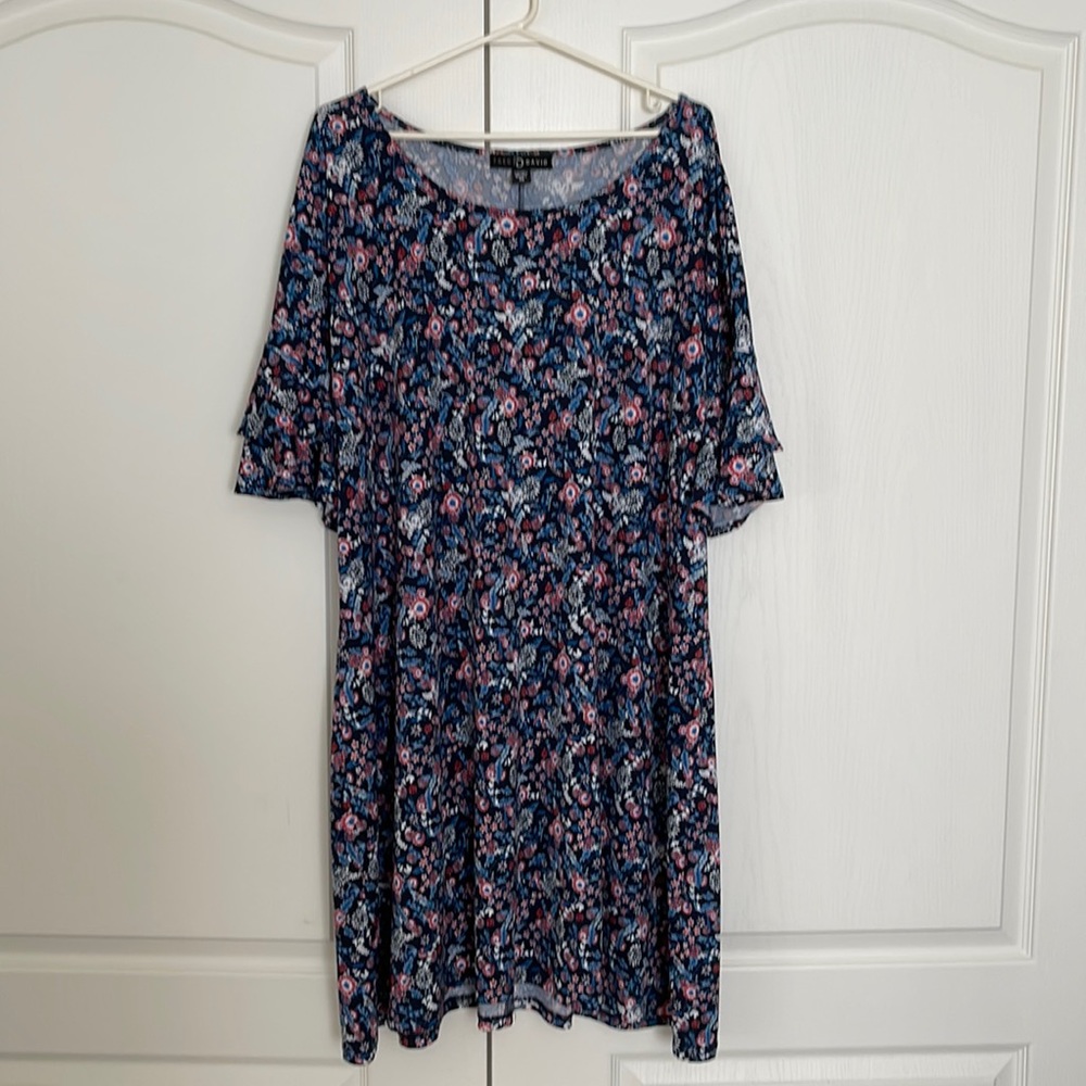 Flower blue dress